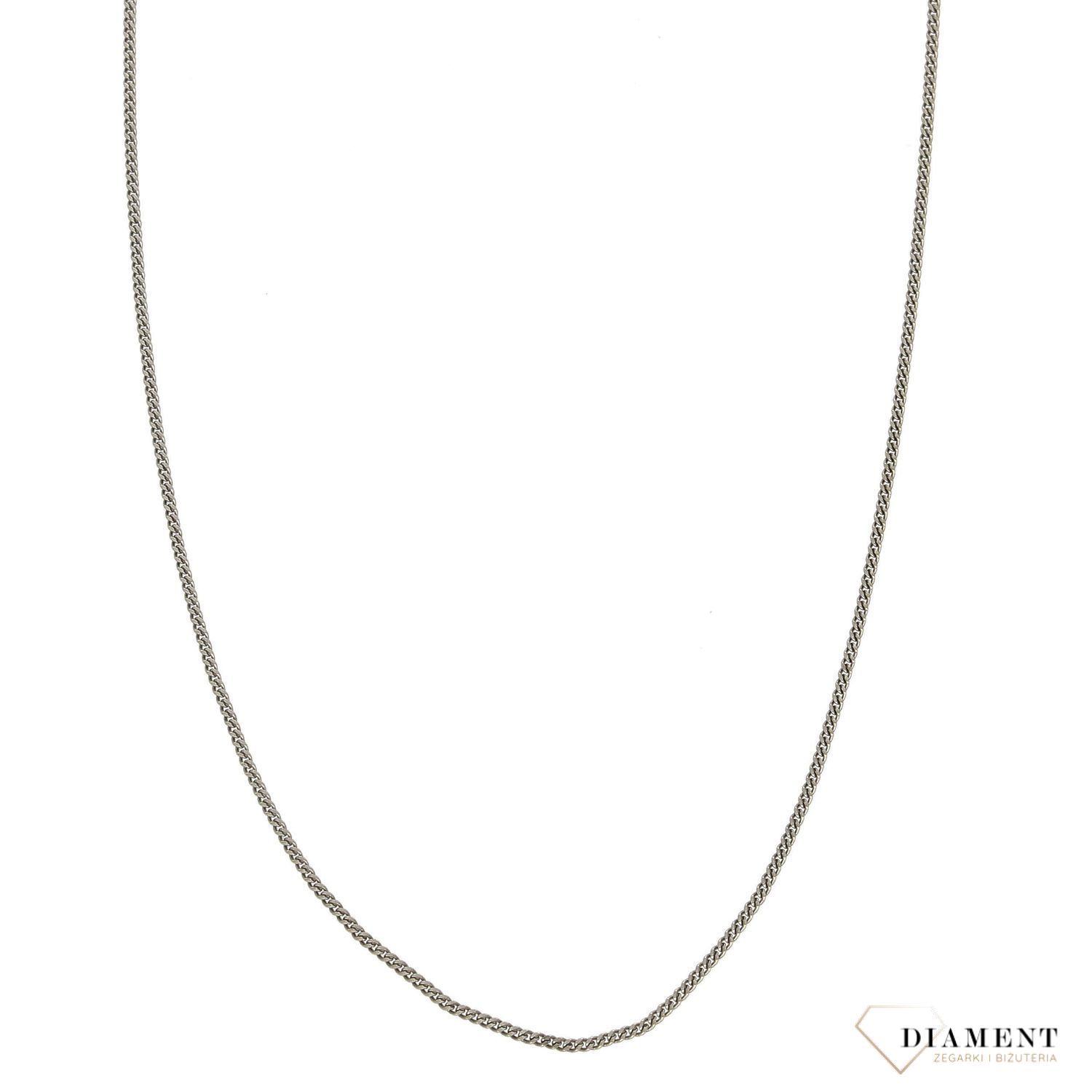 Złoty łańcuszek 585 pancerka Białe Złoto 1 mm S2Ł000000-470B 585 1mm ✅ Łańcuszek został wykonany z wysokiej jakości 14-karatowego białego złota, próba 585 ✅.jpg